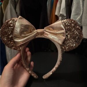 Sequin Mouse Ears Headband with Bow